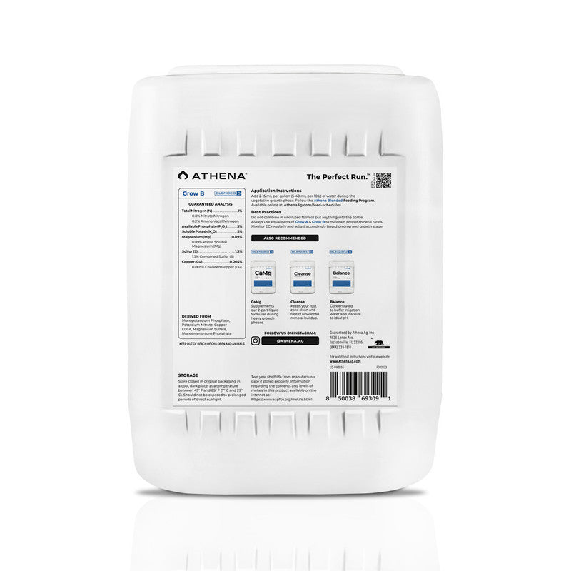 Athena Blended Line Grow A+B 18.9 l (5 gal) pohled zezadu