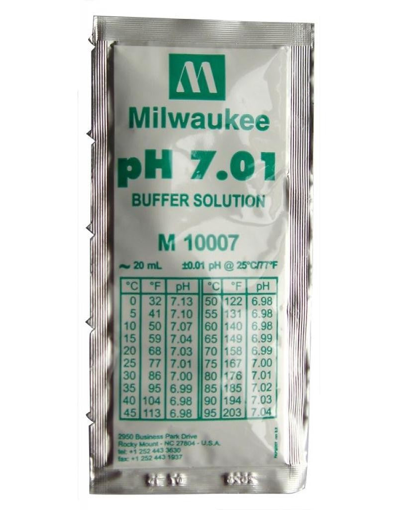 Milwaukee pH 7.01 pufr 20 ml, kalibrační roztok boční pohled