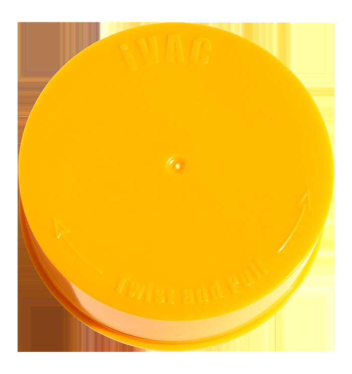 TightVac iVac 60 ml, vzduchotěsná dóza Žlutá boční pohled